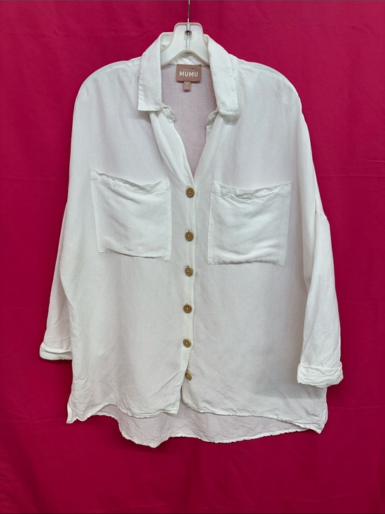 Show Me Your MuMu Tops - Show Me Your MuMu Cream Button-Front Shirt
